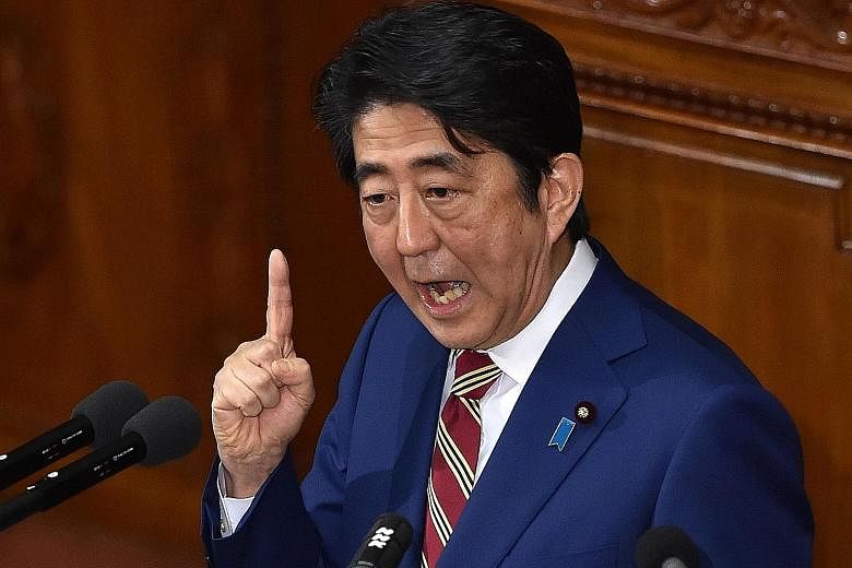 Mr Shinzo Abe does not need to call an election until December 2018.