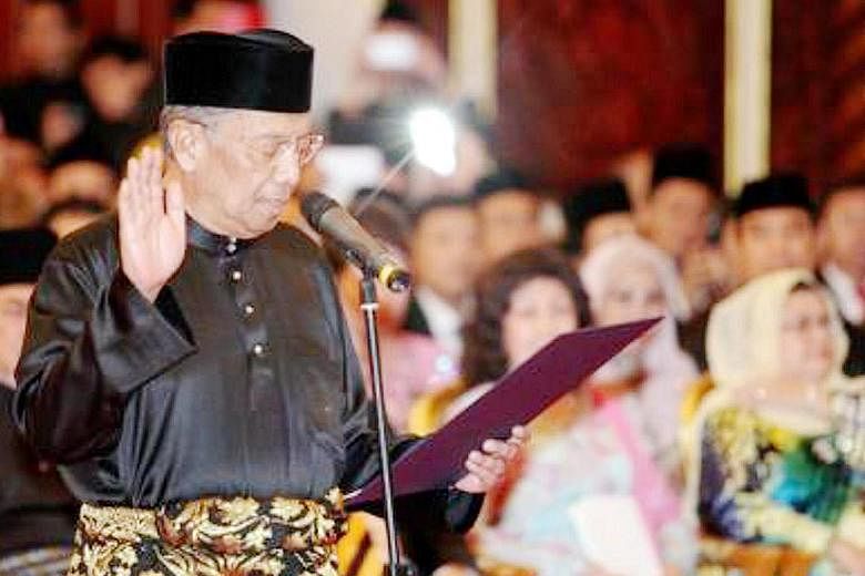 Sarawak Chief Minister Adenan Satem taking his oath of office in February 2014. The 72-year-old has found himself increasingly well received, right down to the grassroots level.