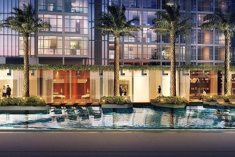 The integrated project comprises the 220-unit Ascott Orchard Singapore and 268-unit Cairnhill Nine condo (above). The condo is a 99-year leasehold project with almost 90 per cent of units being one- to two-bedroom units, ranging in size from 592 sq f
