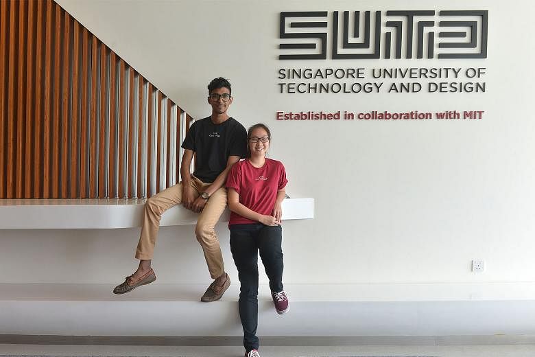 Mr Aravind and Ms Chian, both first-year students at SUTD, will be going to France and the US respectively under the university's exchange programmes. SUTD plans to increase the number of places in overseas programmes by 40 per cent from May this year. 