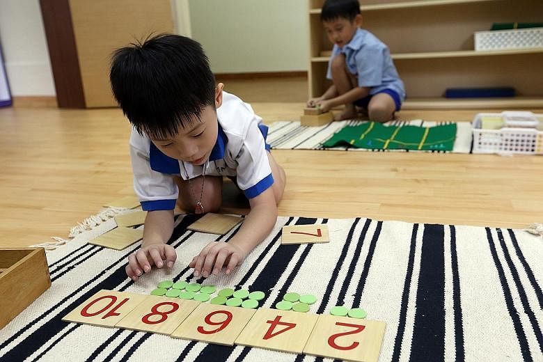The Modern Montessori Preschool Centre in Spooner Road is one of many childcare centres that opened last year. There are enough childcare places for one in two children, a target that was set for 2017 but has been met ahead of schedule.