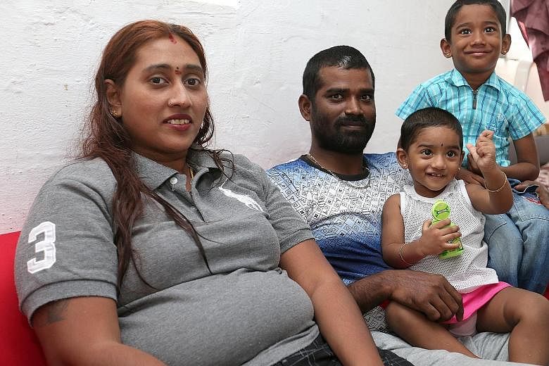 Home for Ms Vengatalakshmi, her husband Betthi Raj and their children Lineysha and Balakrisha is a one-room HDB rental flat in Marsiling.