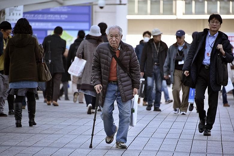 People over 65 now make up a quarter of Japan's society, putting stress on the nation's young workers.