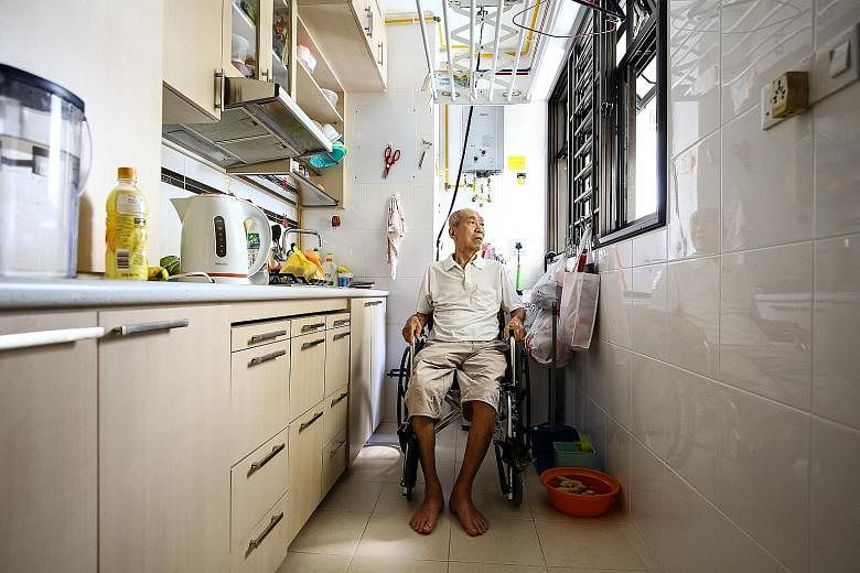Mr Lian has a maid who sees to all his daily needs such as bathing and eating. Since last August, he has been receiving $100 a month from the Pioneer Generation Disability Assistance Scheme.