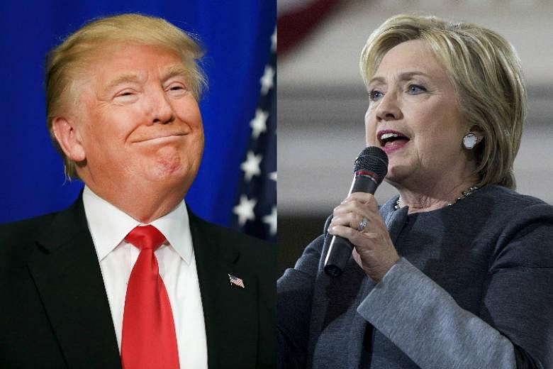 If Mr Donald Trump (left) and Mrs Hillary Clinton win big on Super Tuesday, it could spell doom for their challengers.