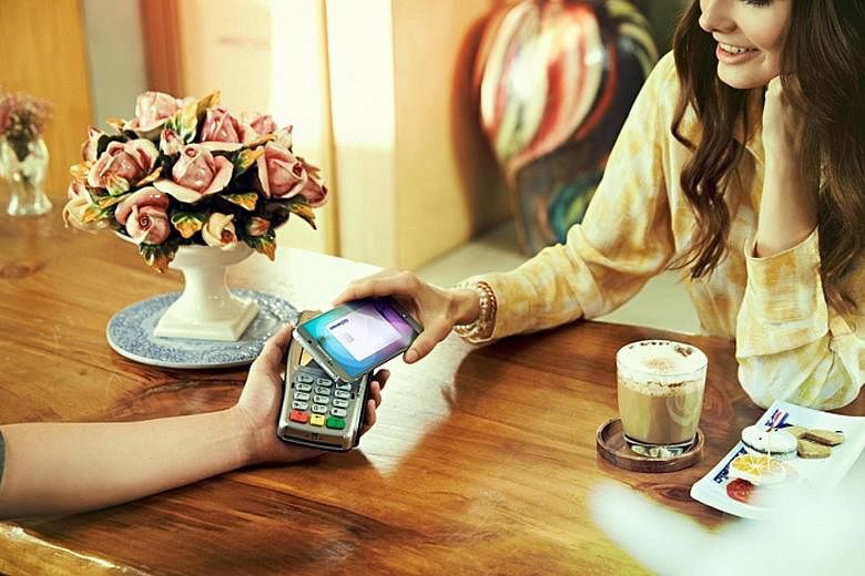 Samsung Pay uses a proprietary Magnetic Secure Transmission technology that can interact with traditional card readers. Users need to register their card details on certain Samsung smartphones - such as the Galaxy S6, S7 or Note 5, which have fingerp