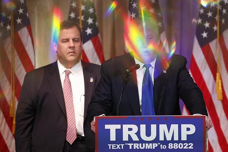 Governor Chris Christie appears to be embracing his new sidekick role.