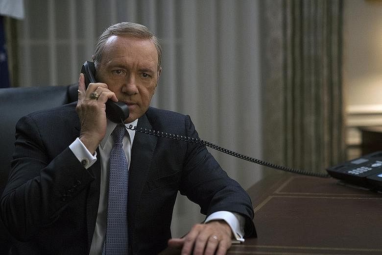 Kevin Spacey plays the scheming President of the United States in House Of Cards.