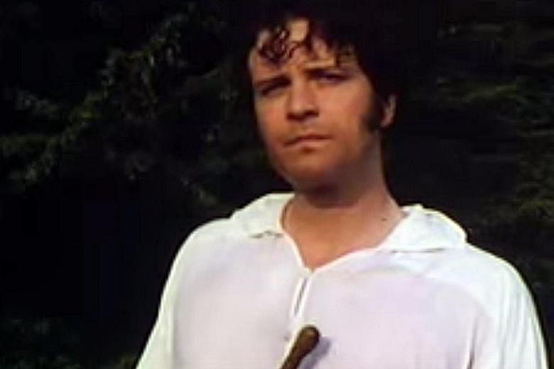Actor Colin Firth in the wet shirt he wore as Mr Darcy in the 1995 BBC Pride And Prejudice miniseries.
