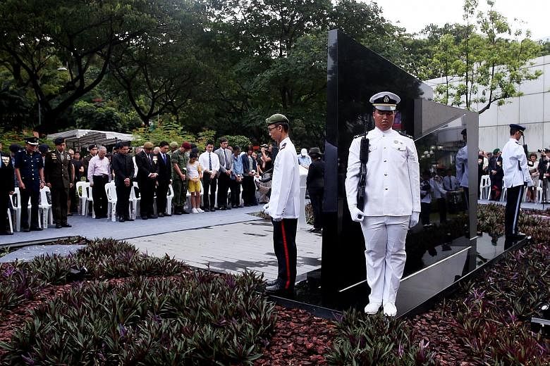 Over 150 people, including families of victims and survivors of the 1965 bombing at MacDonald House, former volunteers and Singapore Armed Forces Veterans' League members, attended yesterday's ceremony.