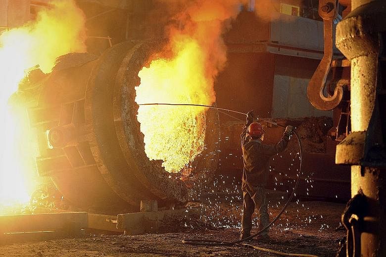 A steel plant in Anhui province in 2011, before the sector fell into a slump. The Chinese government has announced plans to cut steel production by as much as 150 million tonnes within five years to tackle overcapacity, as part of wider efforts to sh