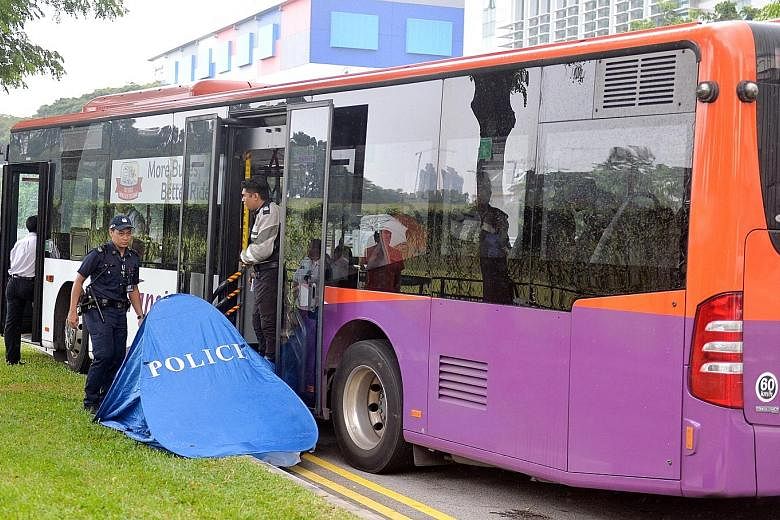 The SCDF said paramedics who arrived at the scene found that Ms Winny Pratiwi had already died. A 64-year-old bus driver was arrested for allegedly causing death by a rash act, said the police.
