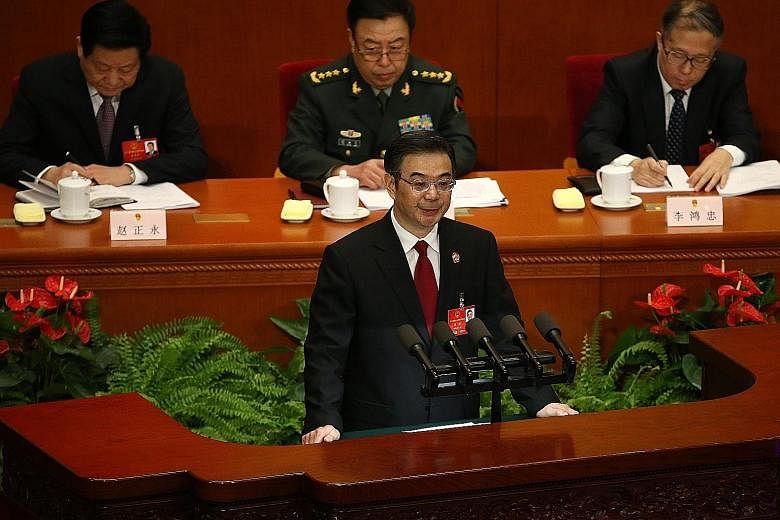 Chief Justice Zhou said a global hub will also help China implement the national strategy of becoming a "maritime power".