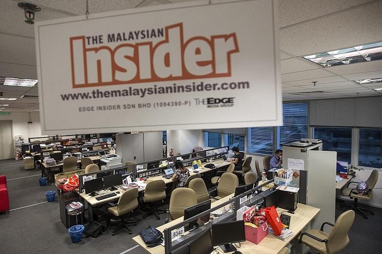 The Malaysian Insider's Petaling Jaya office. The portal was one of Malaysia's best-read news sites, with over a million unique visitors a month.