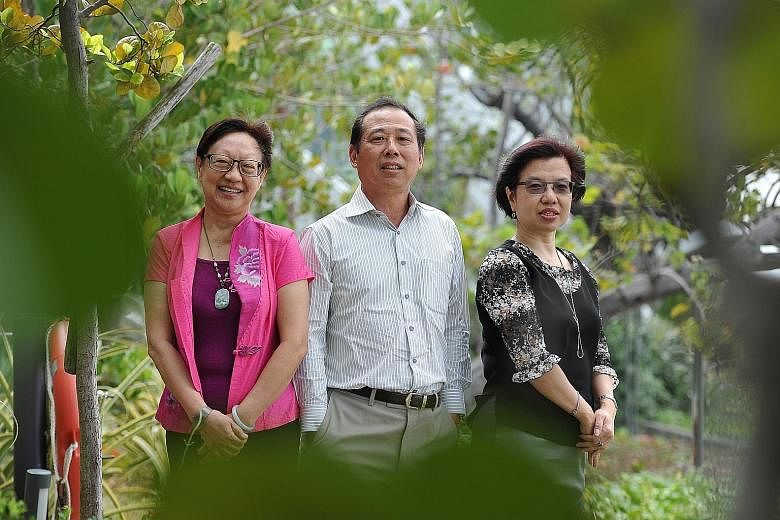 Social work pioneers (from left) NUS senior lecturer Rosaleen Ow, 67, SIM University professor Tan Ngoh Tiong, 61, and Changi General Hospital's Medical Social Services head Goh Soon Noi, 56, were among the 10 people honoured on Social Workers' Day y