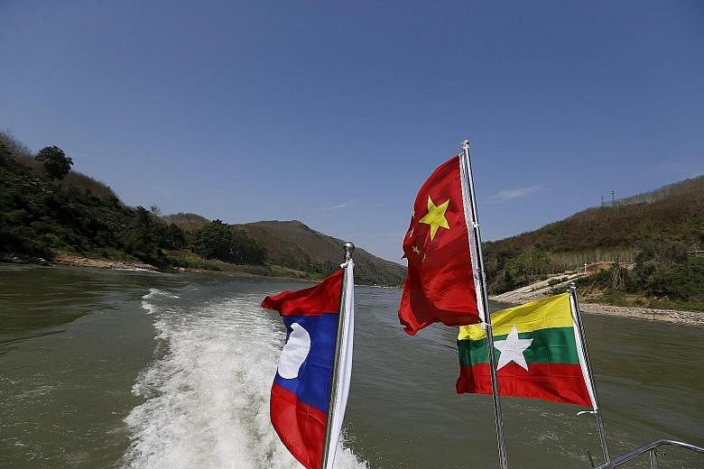 Laos, China and Myanmar conduct monthly joint patrols along the Mekong River. Some areas along the river are controlled by armed rebels.