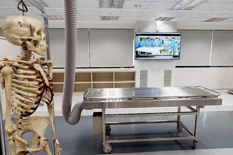 The refurbished facilities at NUS include downdraft suction systems that minimise exposure to chemical solutions used to embalm the cadavers, enabling students and staff to work comfortably. Fourth-year students will get to dissect real human cadaver