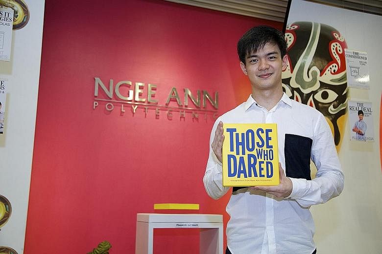 AllDealsAsia co-founder Wayne Goh's success story is featured in a commemorative book, Those Who Dared, about Ngee Ann Polytechnic alumni entrepreneurs.