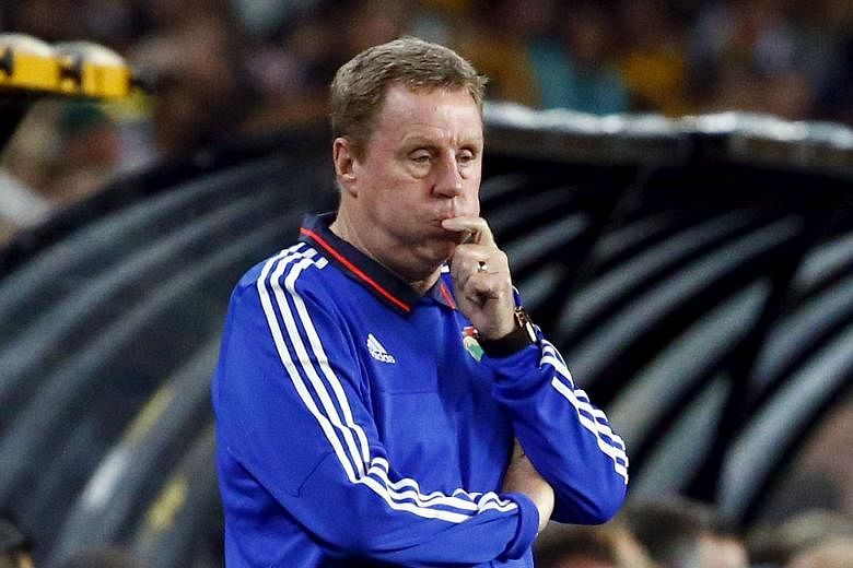 (Above) Jordan coach Harry Redknapp shows his frustration during the 5-1 capitulation to Australia in a World Cup 2018 qualifier yesterday. "The set-up needs so much work," he said later. 