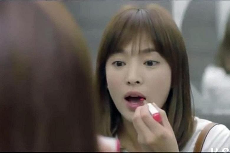 The lipstick used by Song Hye Kyo (above) in hit romance drama Descendants Of The Sun has become a bestseller and has sold out in some stores.
