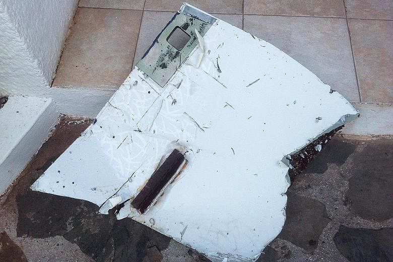 Wreckage found by guests of Mourouk Ebony Hotel on Rodrigues Island, about 560km east of the main island of Mauritius. The hotel owner said the debris looked like it was from a plane.