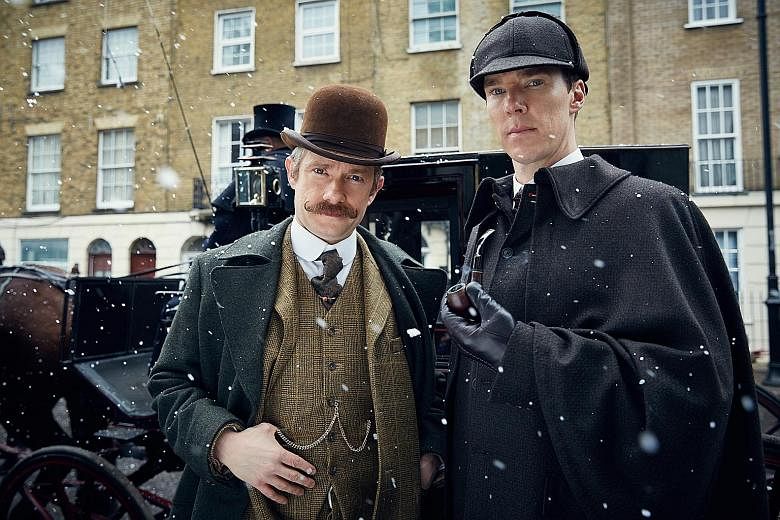 BBC TV drama Sherlock stars Martin Freeman (left) as Dr John Watson and Benedict Cumberbatch as Sherlock Holmes.