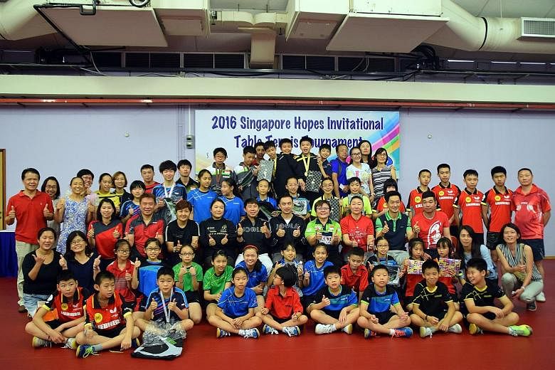 Some 40 young paddlers from Malaysia, Japan, Hong Kong, China and Singapore participated in the inaugural Singapore Hopes Invitational Table Tennis tournament held at the headquarters of the Singapore Table Tennis Association in Toa Payoh over the we