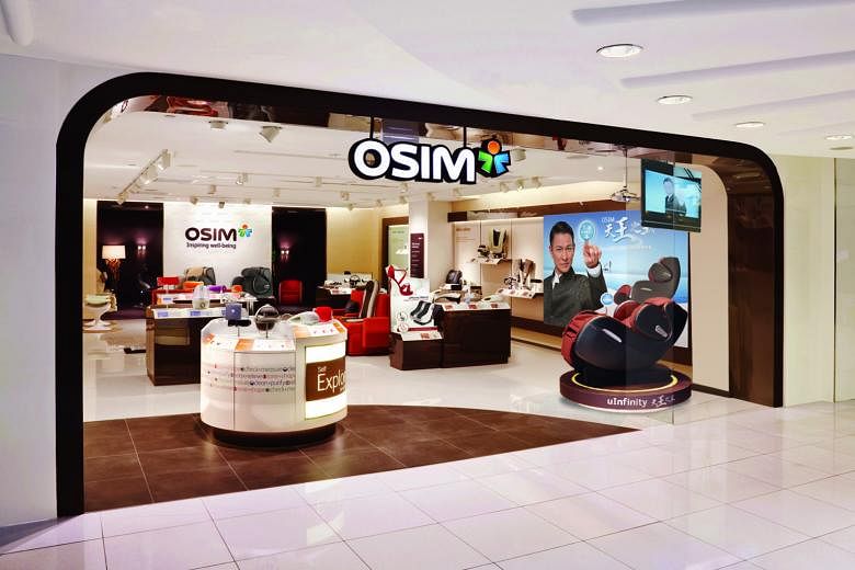 Home-grown company Osim listed on the Singapore Exchange in 2000, and is famous for its massage chairs (above).