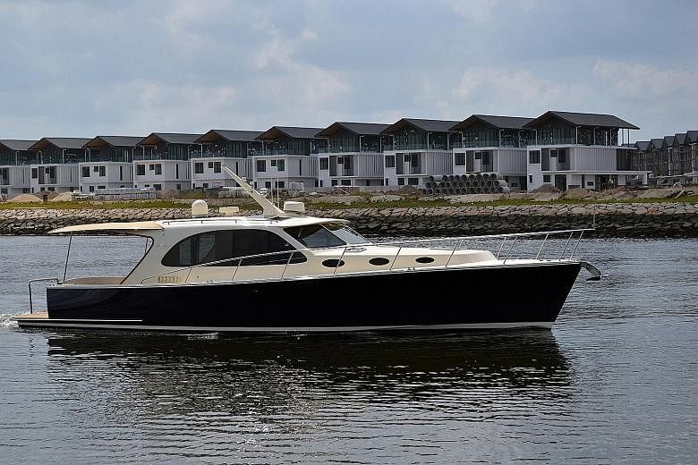 Yachtmaker Grand Banks Yachts will debut its Palm Beach 42 at the Singapore Yacht Show. The boat is targeted at Singapore-based buyers and, according to the company, will fit well in berths accessible to Sentosa Cove residents.