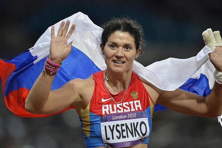 Tatyana Lysenko could face a lengthy ban by the IAAF after testing positive for drugs.