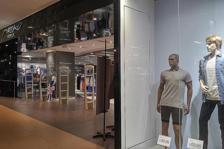 British brand New Look (far left) and French menswear chain Celio will close in the second half of the year, amid competition from e-commerce, weak consumer sentiment and rising business costs in the retail scene.