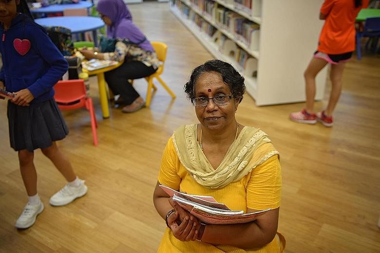 Retired educator Jensrani Thangavel, 59, pours her passion and experience from three decades of teaching into her volunteer work for the Book Rangers Club for young readers of Tamil, helping to develop its curriculum and programme. The group is one o