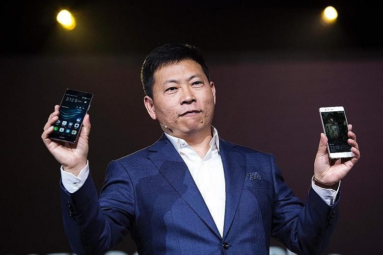 Huawei's consumer business group CEO Richard Yu speaking at the launch of the Huawei P9 smartphone in London last Wednesday.