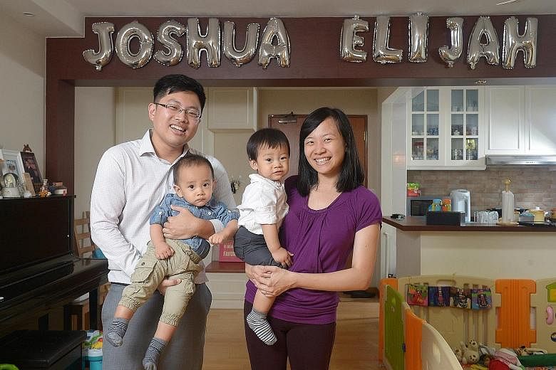 Ms Lee and Mr Tan became first-time parents of twins last March. Thanks to a supportive supervisor, Mr Tan was able to take a week of paternity leave and a week of Ms Lee's 16-week maternity leave under a scheme that lets her share the leave with him
