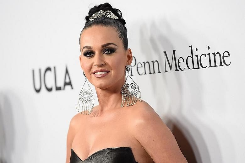 Singer Katy Perry at the the launch of the Parker Institute for Cancer Immunotherapy in Westwood, California, earlier this week.