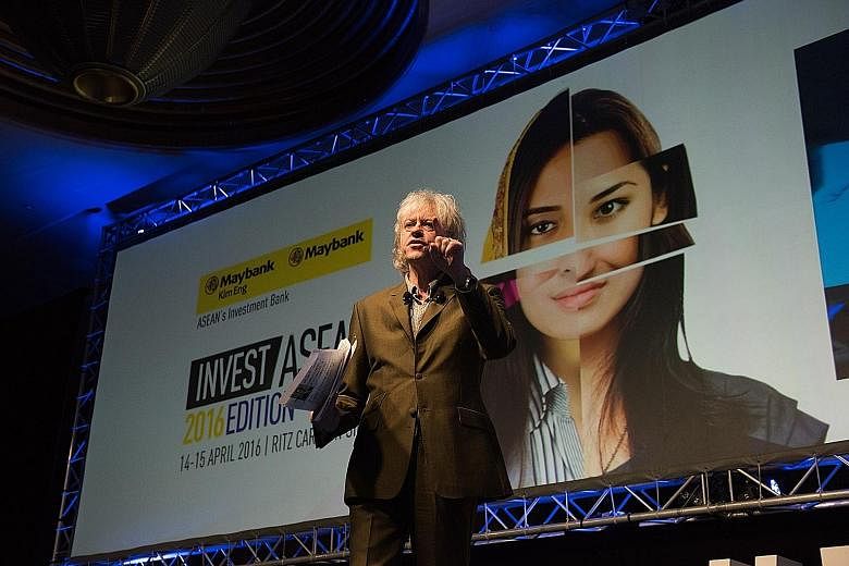 Bob Geldof painted a bleak picture of the world that is run on the current economic development model at the Invest Asean 2016 conference.