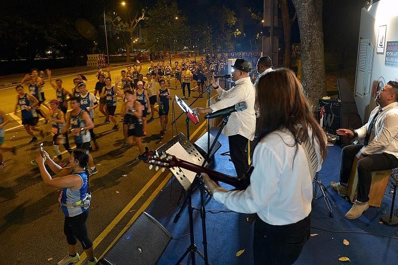 Local band Shukor and Friends entertaining participants in last year's ST Run with renditions of 1960s hits. The band will be performing again at this year's ST Run on May 22, playing current hits that the band hopes will get more people to join in s