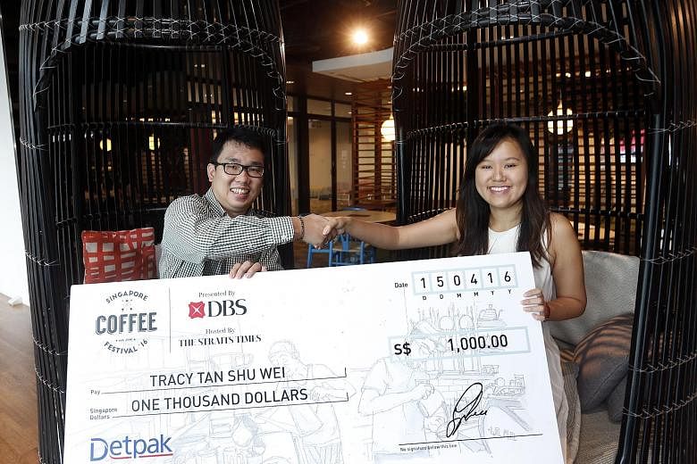 Ms Tracy Tan (above) and her winning design (left).