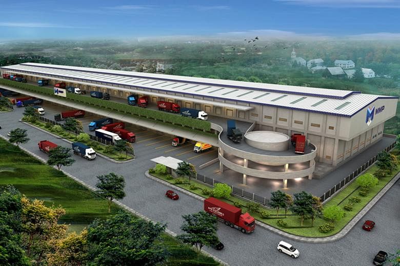 An artist's impression of a logistics warehouse which will be part of a portfolio to be jointly developed by GIC and MMP in the next three years.