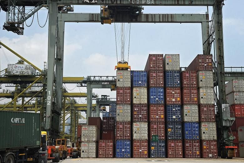 The latest data showed that Singapore's non-oil domestic exports fell 15.6 per cent in March from the same month a year earlier, worse than economists' expectations of a 12.3 per cent fall.