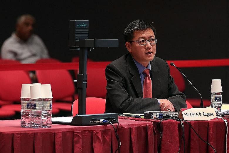 Prof Tan speaking at the first hearing on changes to the elected presidency yesterday. The SMU law don said that rather than having a legal framework to ensure a minority president, which would undermine his legitimacy, candidates should be required 
