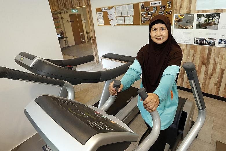 Madam Salmah has been visiting the SilverCove centre five times a week since it opened in September last year. The centre boasts a senior-friendly gym, offers health and dental check-up services and hosts an array of activities, like karaoke sessions