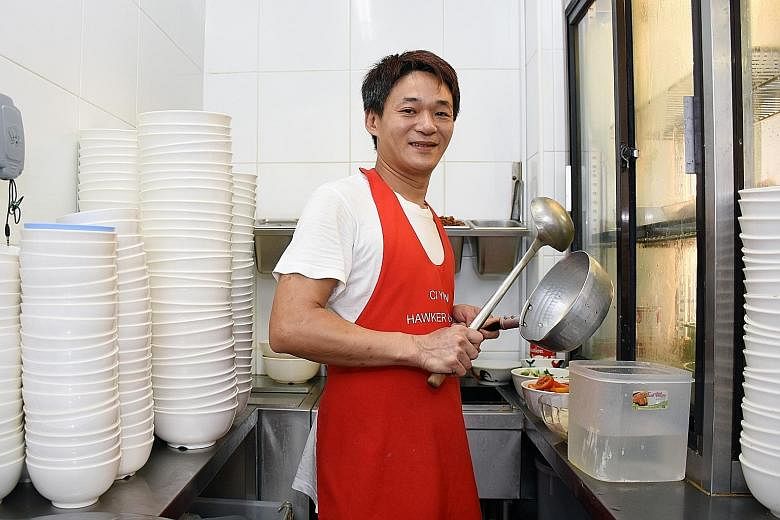 Mr Goh, who is also selling fish soup at Ci Yuan hawker centre, said he has learnt a new recipe because of the programme. He is also happier with the working conditions at Ci Yuan.