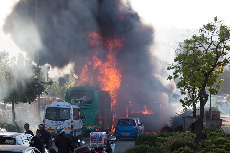 The bomb sparked a fire which spread to another bus and a car, wounding at least 21 people. Israeli domestic security agency Shin Bet called the explosion a "terror attack", but no group has claimed responsibility for it. 