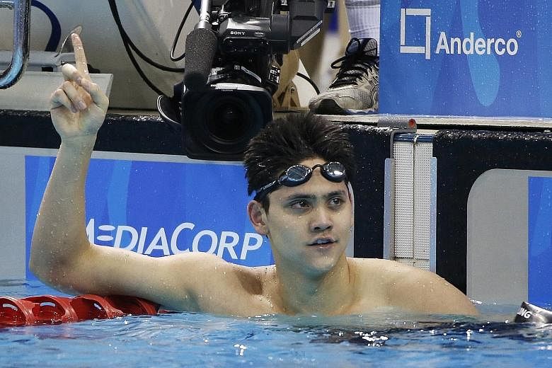 At the end of the Big 12 meet, Joseph Schooling was named Swimmer of the Year by the College Swimming Coaches Association of America.