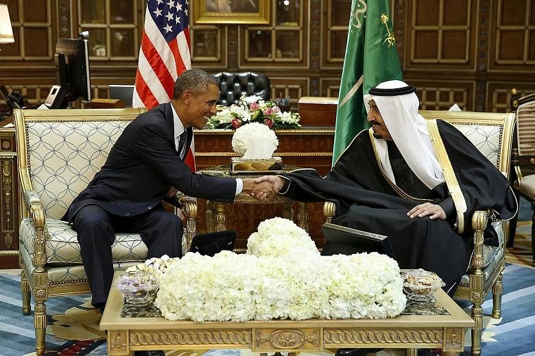 US President Obama went straight from the Riyadh airport to the Erga Palace for bilateral talks with King Salman. The US leader is in Saudi Arabia to attend a summit of Gulf leaders.