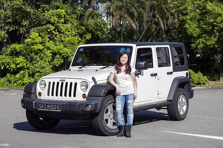 Ms Rivy Soh likes the distinctive look of the Jeep Wrangler Unlimited, as well as its height.