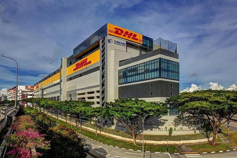 Cache Logistics Trust said income from a new logistics warehouse facility, the DHL Supply Chain Advanced Regional Centre (above), completed in Singapore last July, contributed to gross turnover growth.