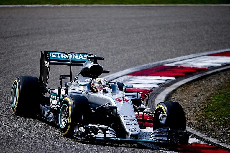 Lewis Hamilton of Mercedes during the Chinese GP on April 17, won by his team-mate Nico Rosberg. "Good luck to him," said the Briton, "but he should enjoy it while it lasts because you never know how long it's going to last."