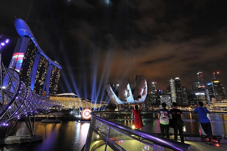 Marina Bay Sands is in Captain America's camp with last Friday's six-minute-long lights and fireworks show.